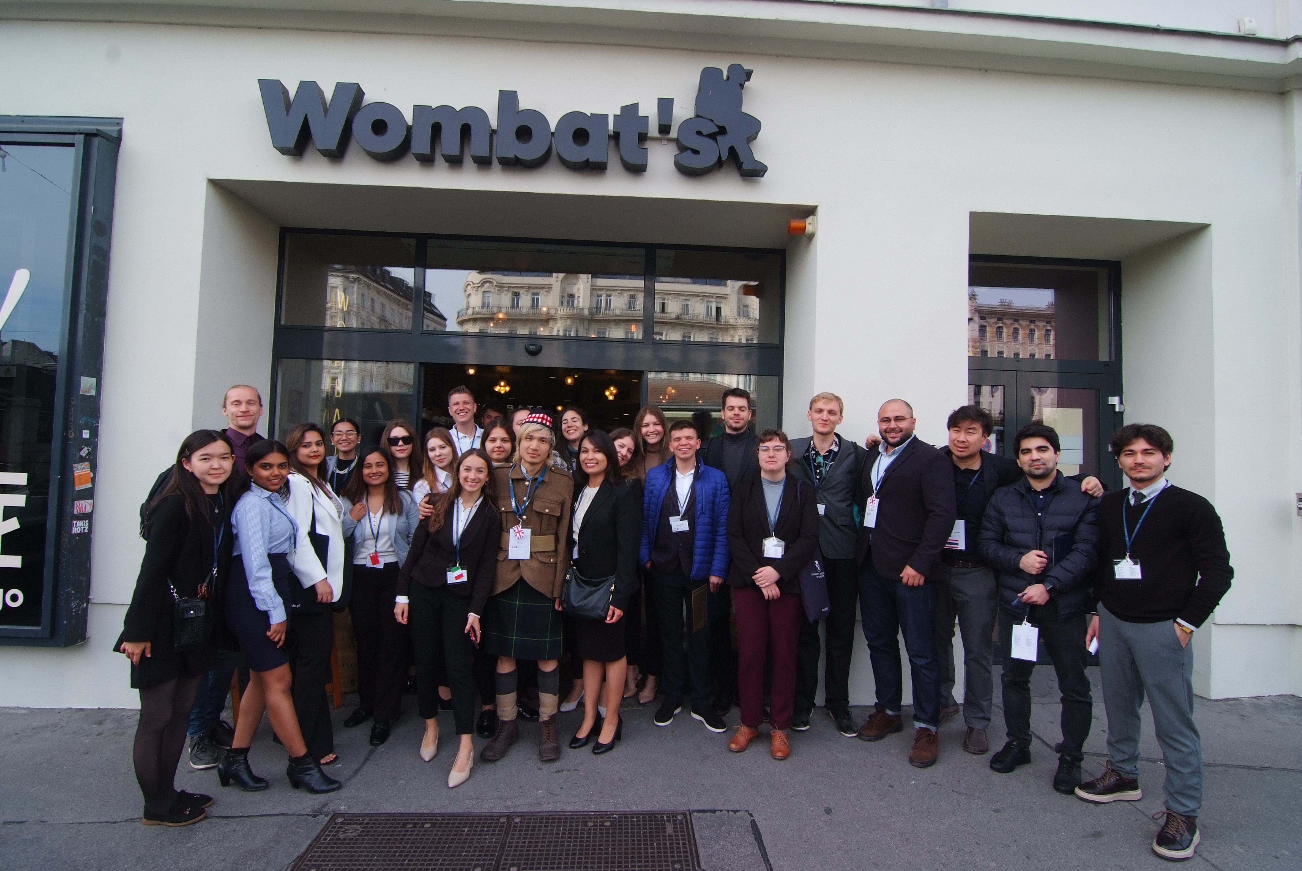 Photo of the trip participants in front of Wombat's
