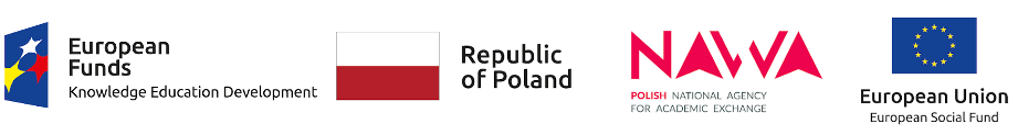 Logos: European Funds, Republic of Poland, NAWA and European Union