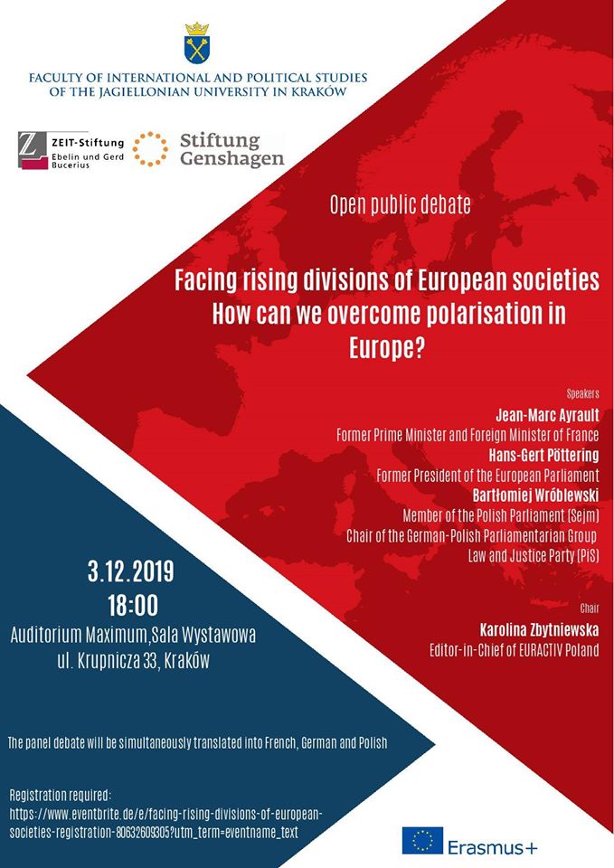 Facing rising divisions of European societies Debate and Workshop