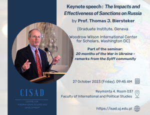 Keynote Speech: The Impacts and Effectiveness of Sanctions on Russia