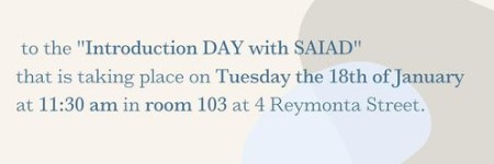 INTRODUCTION DAY with SAIAD