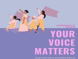 Poster promoting event "Your voice matters"